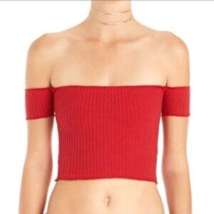 Are You Am I Minka Short Sleeve Top Red M New